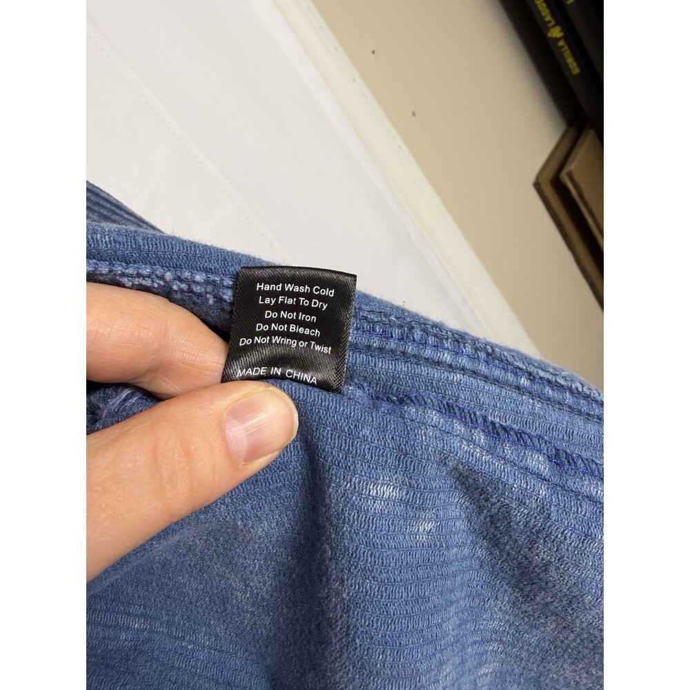 POL Sea Blue Crop Corduroy Distressed Raw Edge Jacket Frayed Size 2X Boho Grunge - Picture 6 of 11